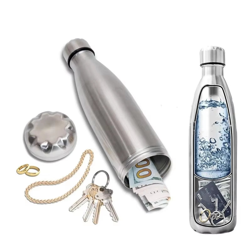 750Ml Diversion Water Bottle Portable Water Bottle Secret Stash Pill Organizer Can Safe Hiding Spot for Money Bonus Key Ring Box