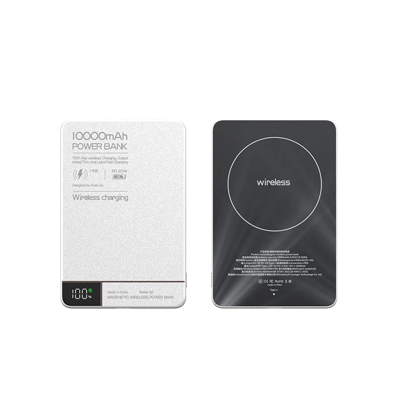 Travel Portable Wireless Magnetic Power Bank Fast Charging Ultra Capacity Digital External Battery Powerbank for Magsafe Iphone