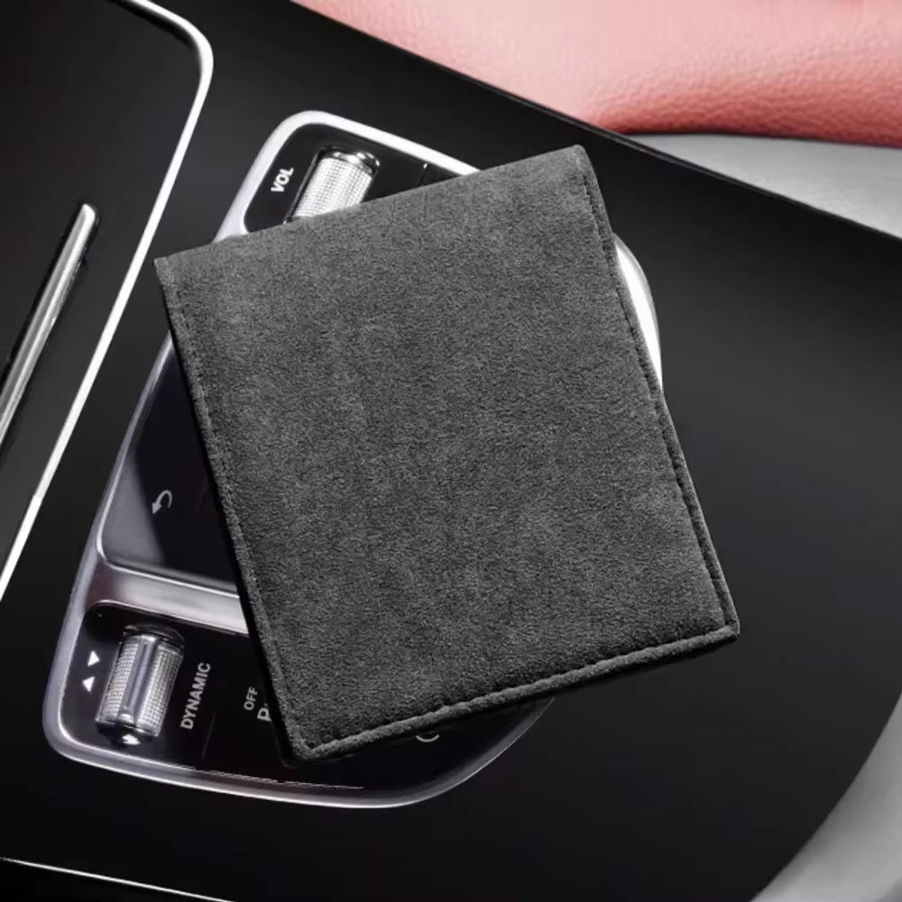ALCANTARA Wallet Women & Man Card Holder Bag Luxury Artificial Leather Slim Cards Small Thin Card Package