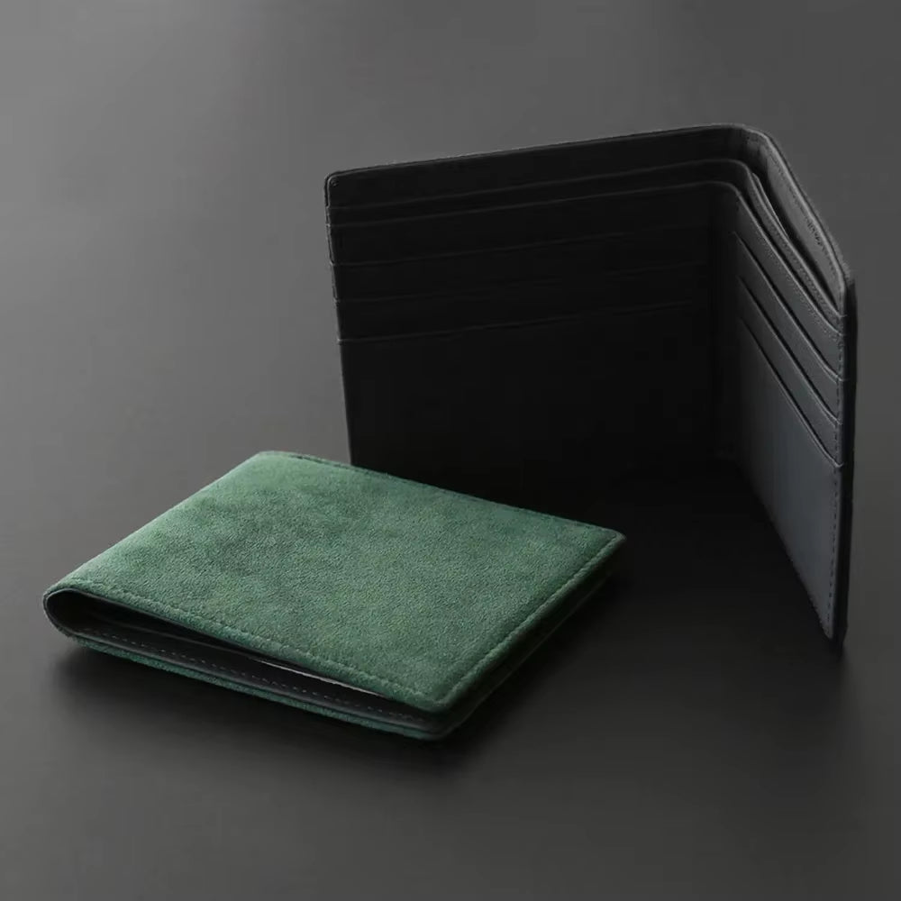 ALCANTARA Wallet Women & Man Card Holder Bag Luxury Artificial Leather Slim Cards Small Thin Card Package