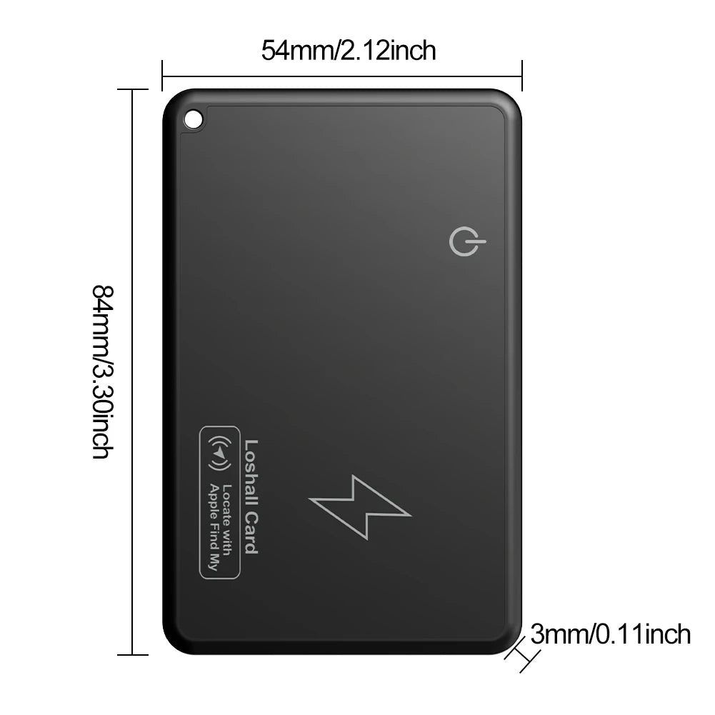 Wireless Charging Wallet Tracker Card Bluetooth-Compatible Smart Tracking Wallet Card Work with Find My App Wallet