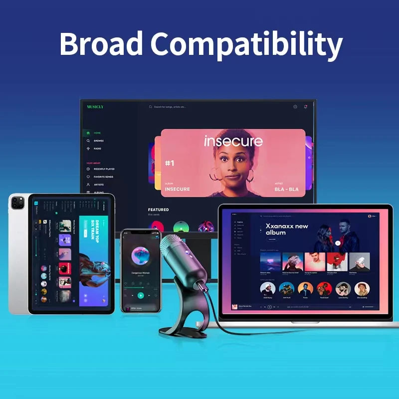 Professional Wired Condenser Conference Microphone Gooseneck Desktop High Voice Quality Mic Computer Gaming USB Microphone