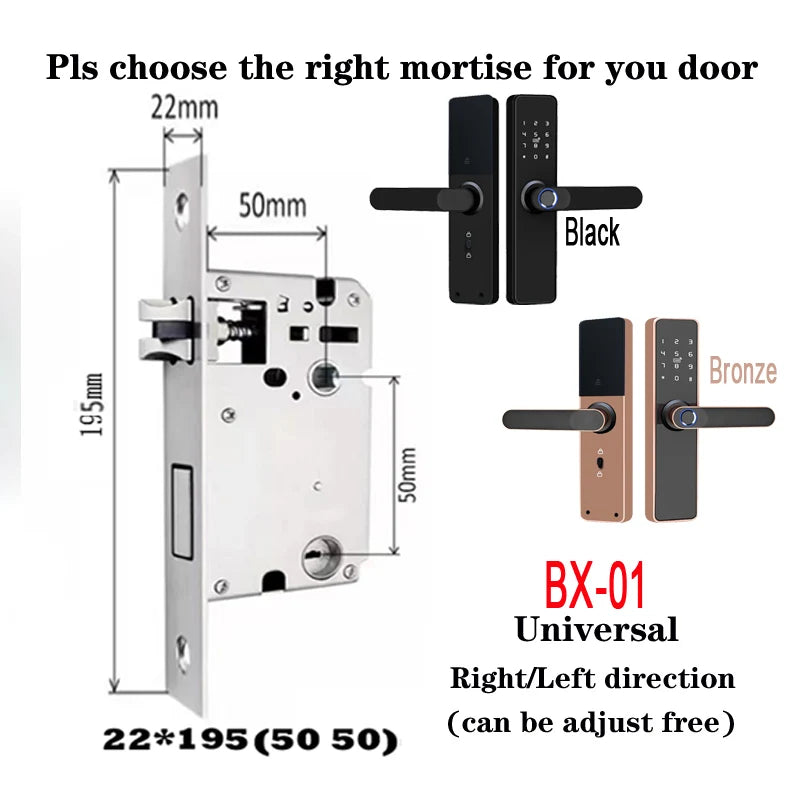 Wholesale New Product Promotion Price Tuya Wifi Home Biometric Bingerprint / Password / Key / Electronic Smart Door Lock