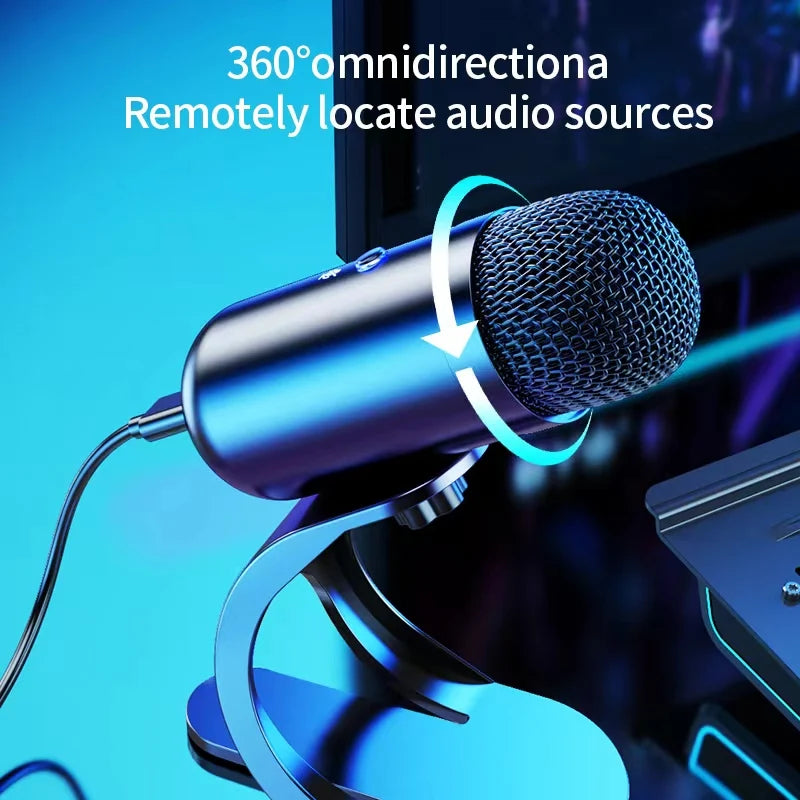 Professional Wired Condenser Conference Microphone Gooseneck Desktop High Voice Quality Mic Computer Gaming USB Microphone