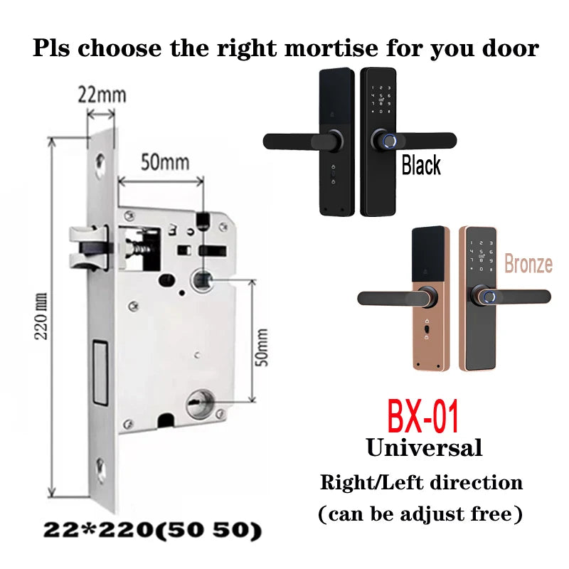 Wholesale New Product Promotion Price Tuya Wifi Home Biometric Bingerprint / Password / Key / Electronic Smart Door Lock