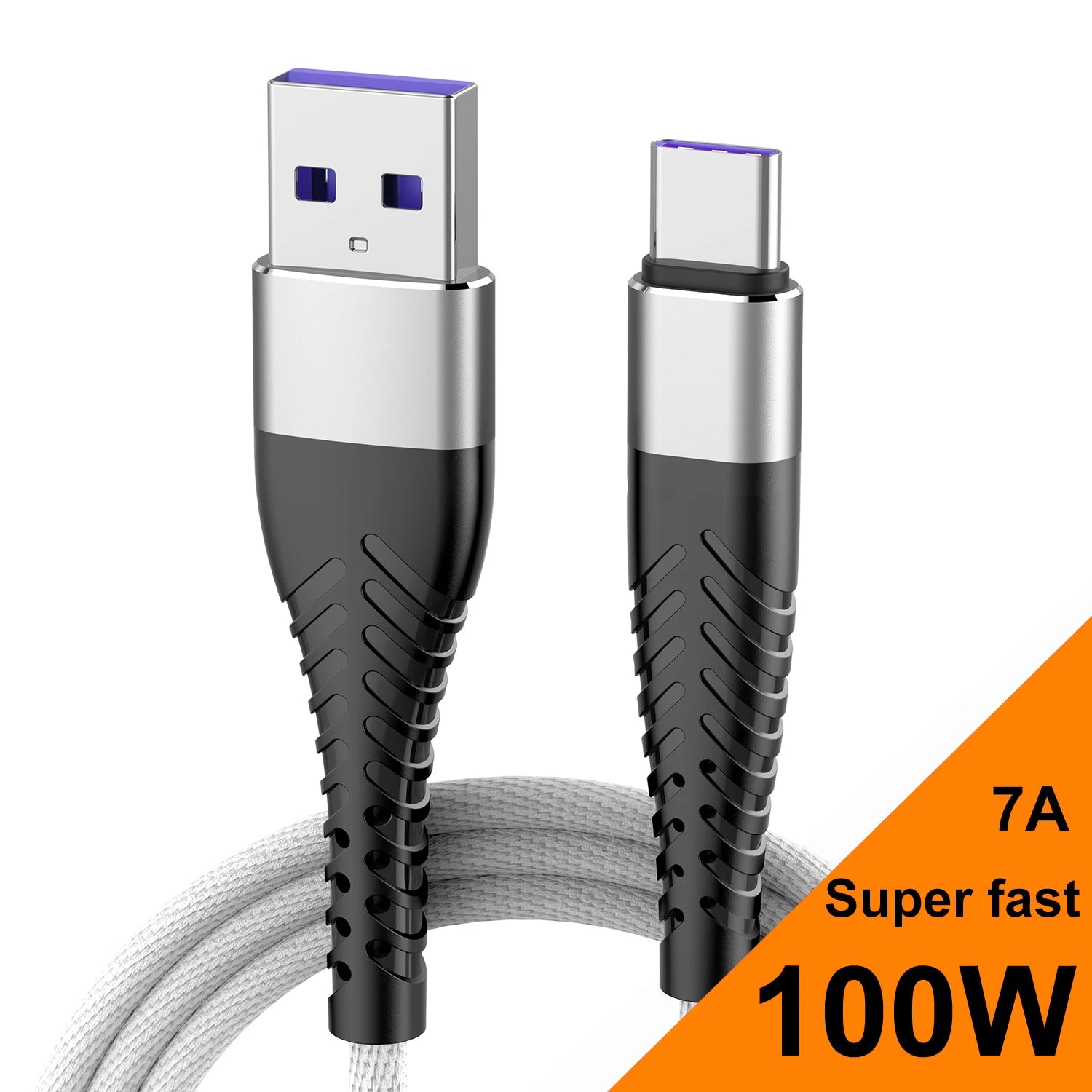 7A 100W USB C Cable Fast Charging Type C Date Cable for Samsung Huawei Xiaomi 15 Iphone USB C Phone Charger Cable 0.25M 1M 2M 3M