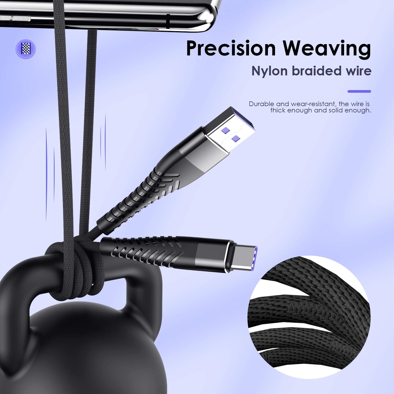 7A 100W USB C Cable Fast Charging Type C Date Cable for Samsung Huawei Xiaomi 15 Iphone USB C Phone Charger Cable 0.25M 1M 2M 3M