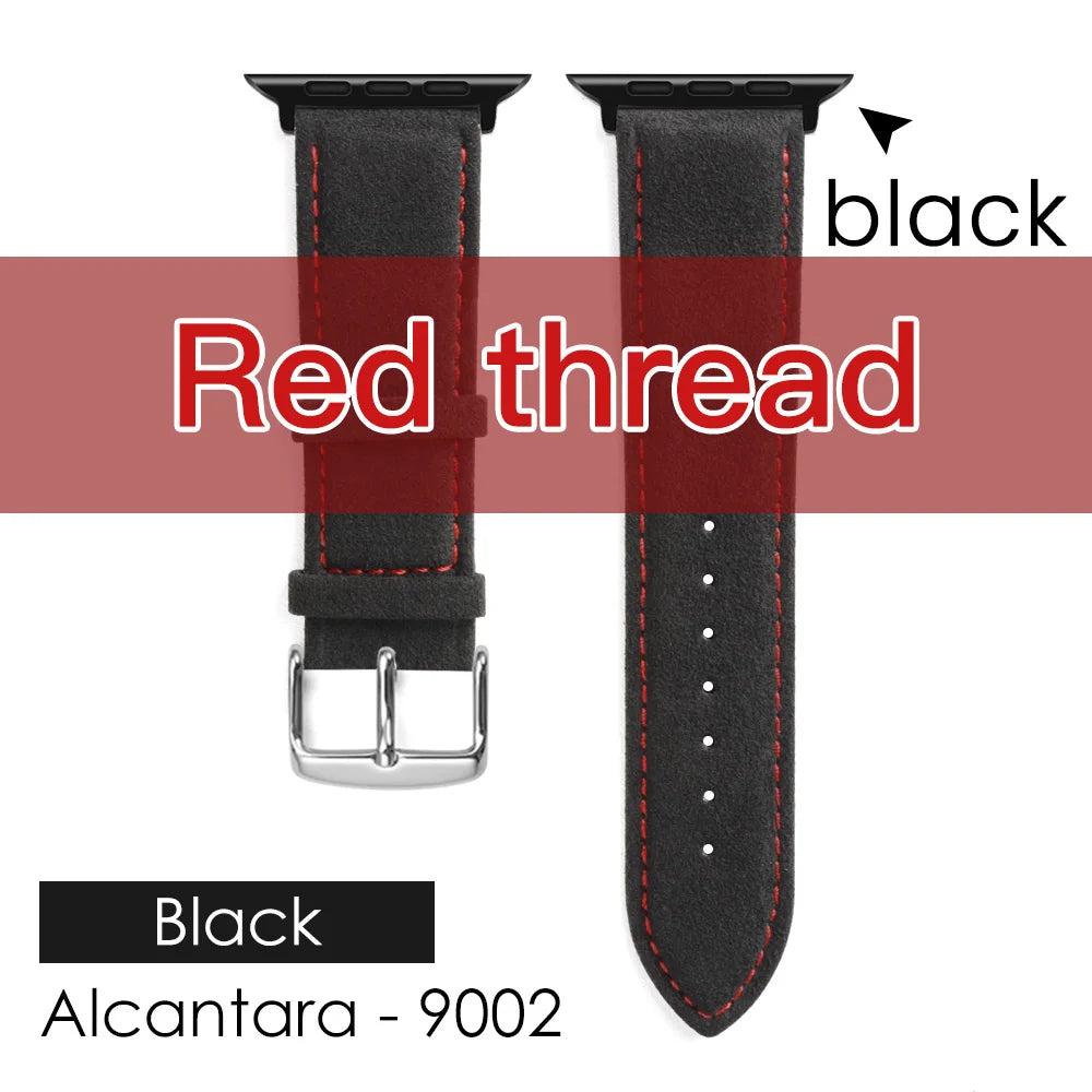 ALCANTARA Strap for Apple Watch Ultra 2 Band 46Mm 45Mm 44Mm 42Mm Suede Leather Smartwatch Accessories for Iwatch S109 8 7 6