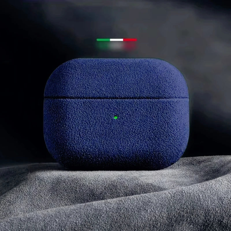 Italian Suede Leather Case for Airpods Pro 2 Luxury Artificial Leather All Inclusive Case for Airpods 4 3 Case Wireless Charge