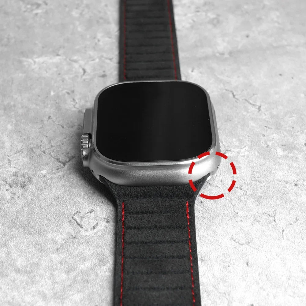 Magnetic ALCANTARA Strap for Apple Watch Ultra 2 Band 49Mm 46Mm 45Mm 44Mm Suede Leather Accessories for Iwatch 10 9 8 7 6 5 SE