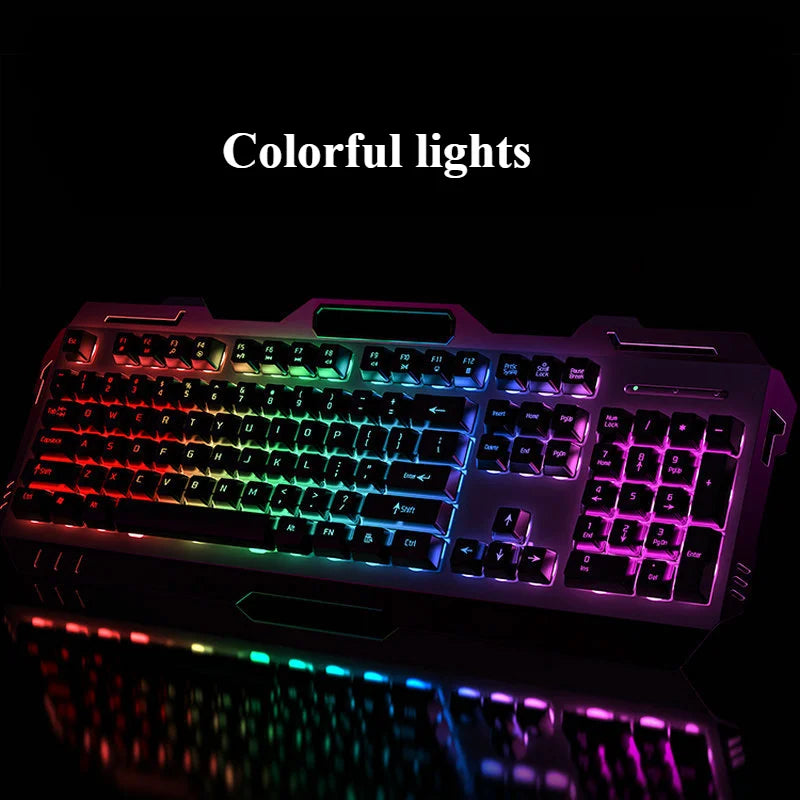 USB Wired Keyboard Set 104 Keys Backlight Gaming Keyboard Gaming for Laptop PC Computer with Hand Support