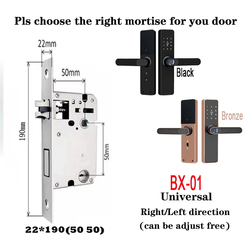 Wholesale New Product Promotion Price Tuya Wifi Home Biometric Bingerprint / Password / Key / Electronic Smart Door Lock