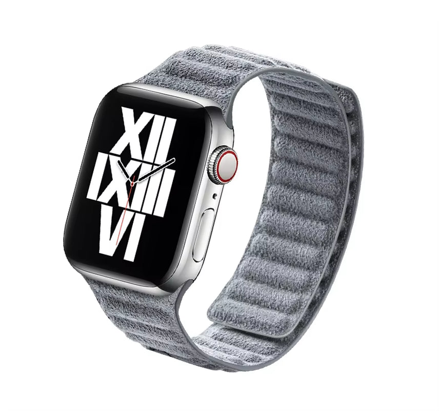 Premium Italy Alcantara Magnetic Genuine Leather Strap for Apple Watch 38 40 42 44 45 49 Mm Iwatch 9 87 5 6 4 3 SE Bracelet