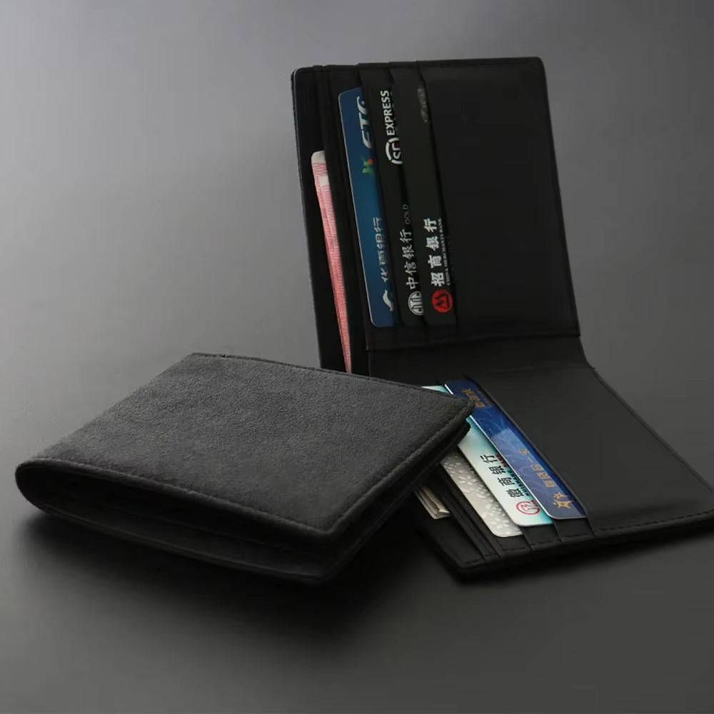 ALCANTARA Wallet Women & Man Card Holder Bag Luxury Artificial Leather Slim Cards Small Thin Card Package