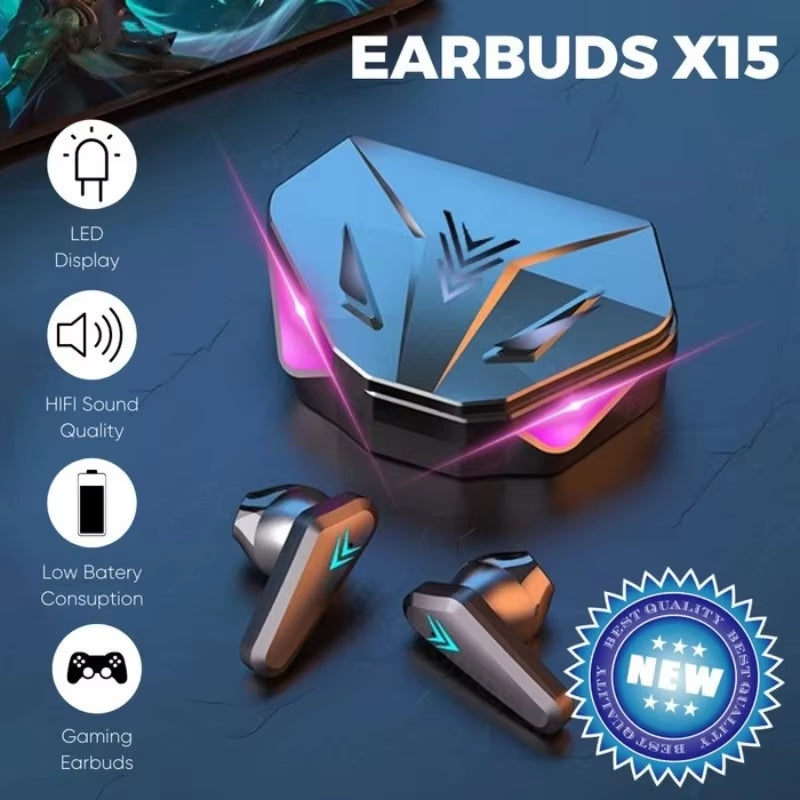 X15 TWS Wireless Earphone Bluetooth Headphone 65Ms Low Latency Earbud Esport Gaming Headset Gamer with Mic for Xiaomi Iphone