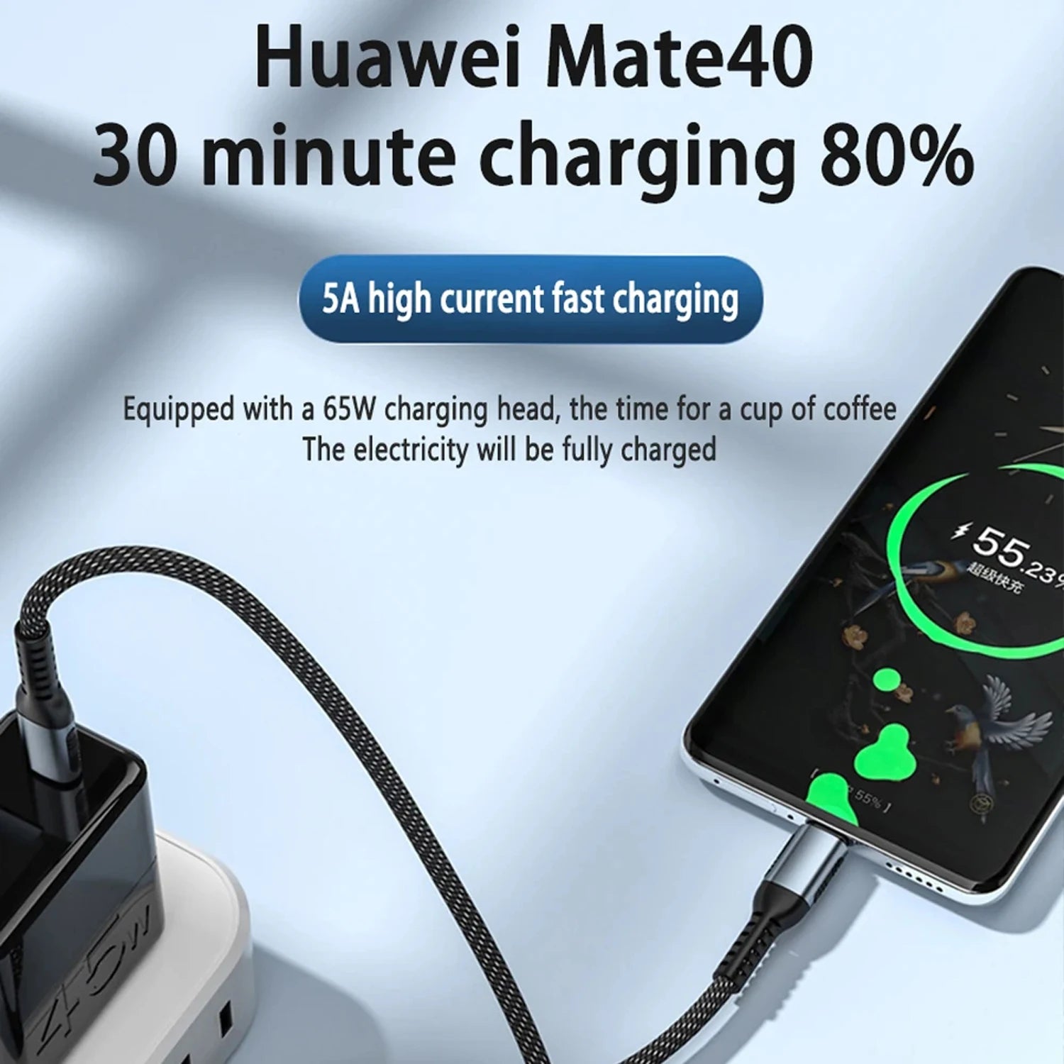 PD 240W Super Fast Charging Cable for Laptop Tablet USB Type C Data Cord for Macbook Air Ipad Iphone 15 Pro Max Xiaomi Dell HP