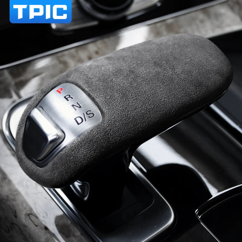Alcantara Wrap for Audi A8 2011-2017 Gear Shift Knob Head ABS Cover Sticker Interior Trim Decoration Car Accessories