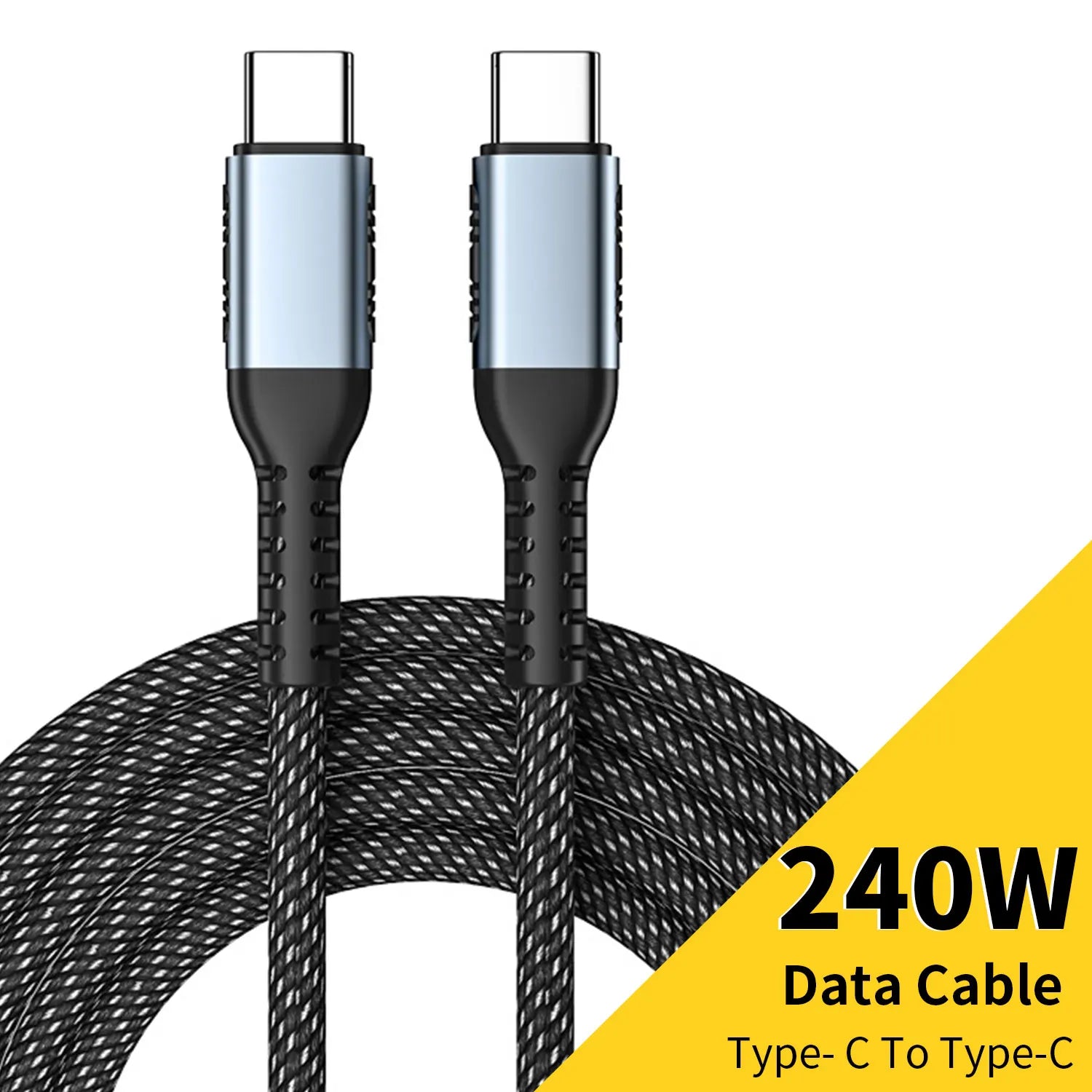 PD 240W Super Fast Charging Cable for Laptop Tablet USB Type C Data Cord for Macbook Air Ipad Iphone 15 Pro Max Xiaomi Dell HP