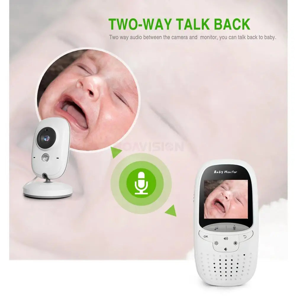 Baby Monitor VB602 IR Night Vision Temperature Monitor Lullabies Intercom VOX Mode Video Baby Camera Walkie Talkie Babysitter