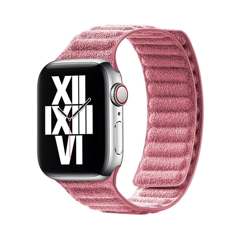 Premium Italy Alcantara Magnetic Genuine Leather Strap for Apple Watch 38 40 42 44 45 49 Mm Iwatch 9 87 5 6 4 3 SE Bracelet