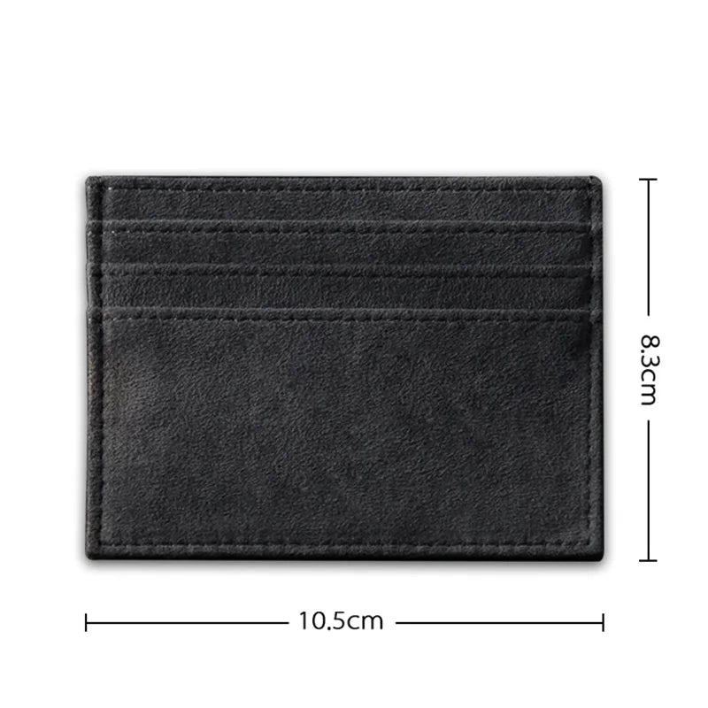 YMW ALCANTARA Card Holder Women & Man Turn Fur Luxury Artificial Leather Slim Card Mini Wallet Small Thin Card Package