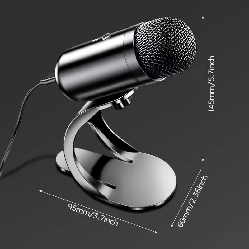 Professional Wired Condenser Conference Microphone Gooseneck Desktop High Voice Quality Mic Computer Gaming USB Microphone