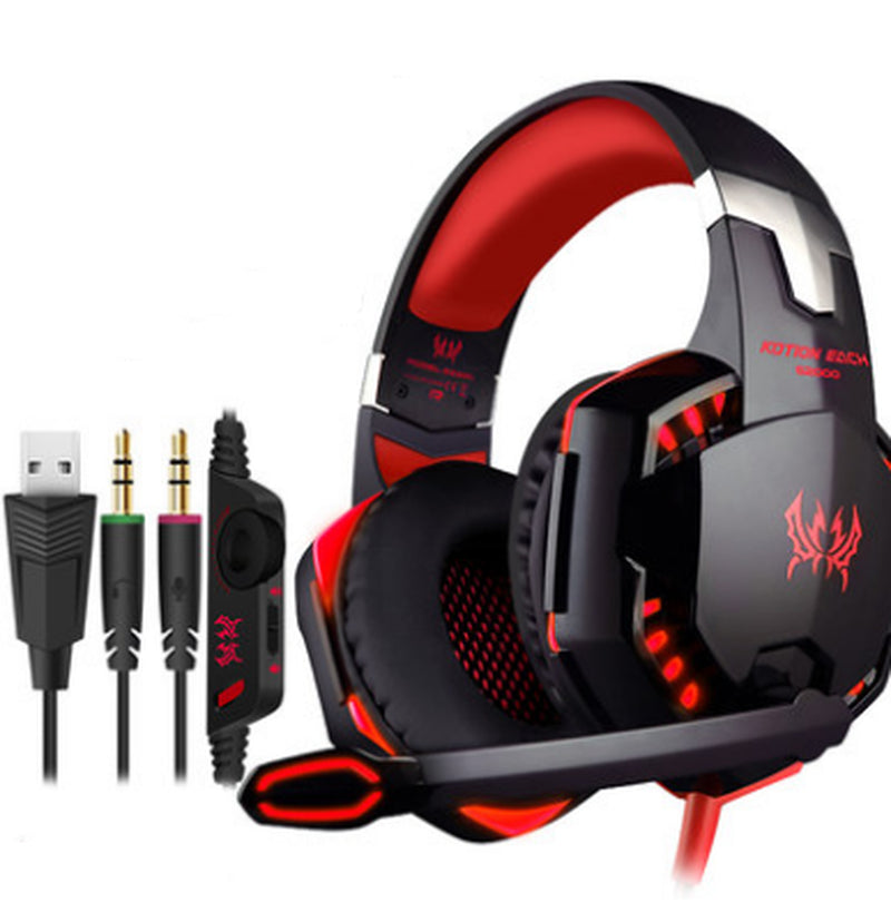 Wired Gaming Headset Headphones Surround Sound Deep Bass Stereo Casque Earphones with Microphone