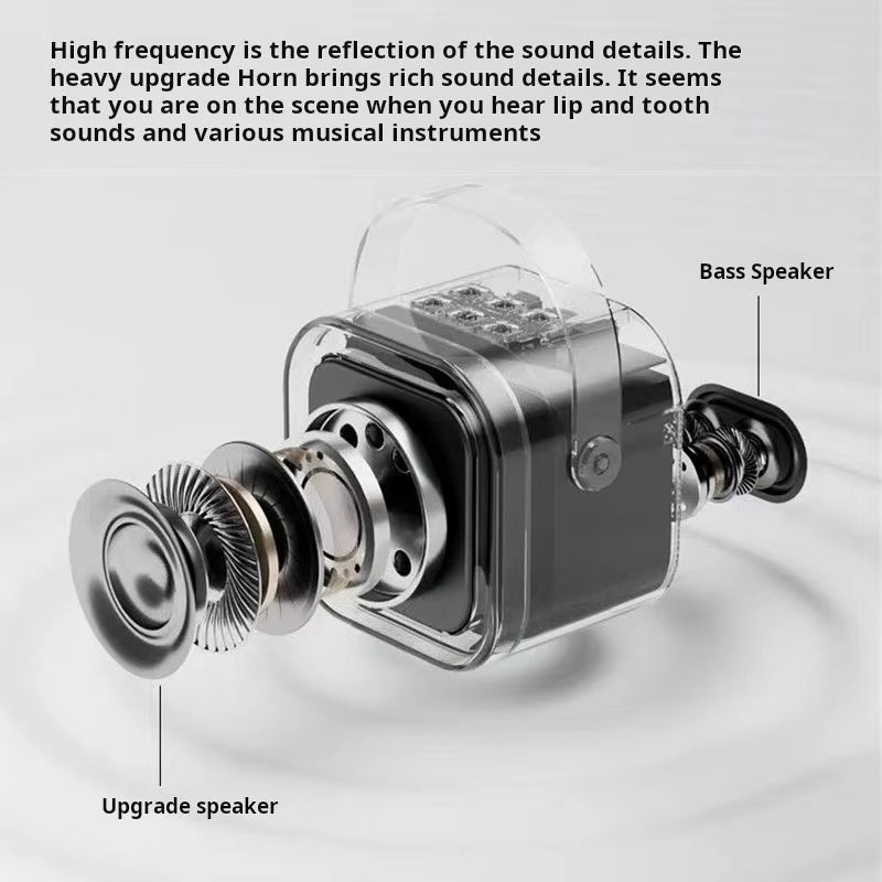 K12 Wireless Karaoke Speaker Bluetooth Microphone K12 Home KTV Karaoke Machine RGB Light Portable Mini Bluetooth Speaker