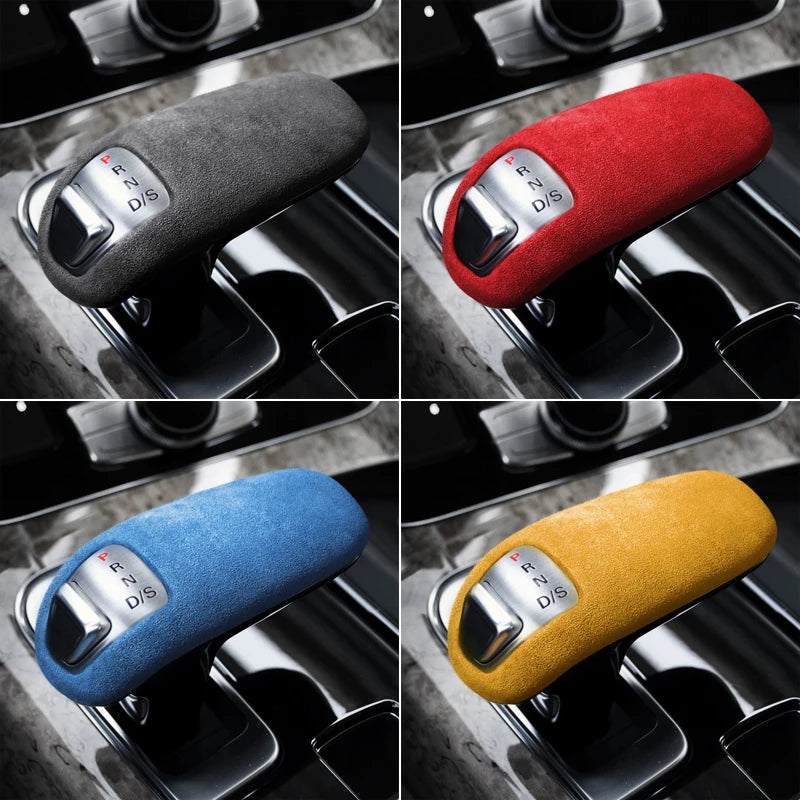 Alcantara Wrap for Audi A8 2011-2017 Gear Shift Knob Head ABS Cover Sticker Interior Trim Decoration Car Accessories
