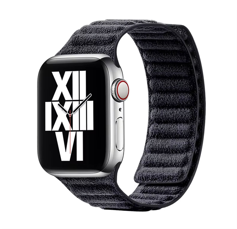 Premium Italy Alcantara Magnetic Genuine Leather Strap for Apple Watch 38 40 42 44 45 49 Mm Iwatch 9 87 5 6 4 3 SE Bracelet