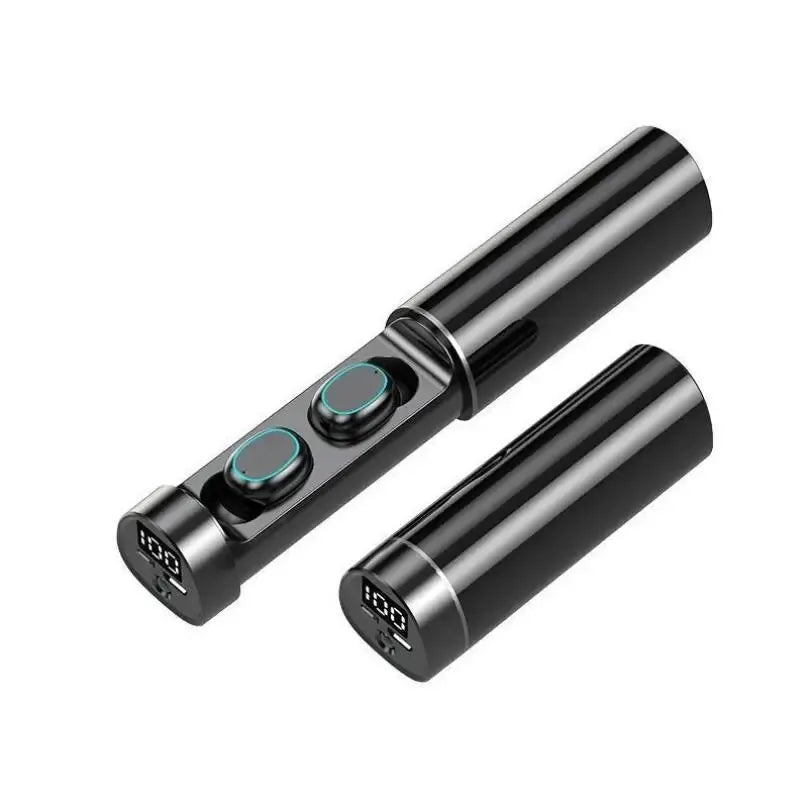N21 Wireless Earphones Stereo Bass Earbuds LED Digital Display Headphones with Microphone TWS Headsets Lights for Smartphone