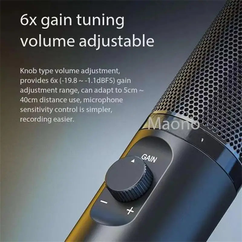 USB Wired TS Thoneo Professional Condenser Microphone for PC Computer Recording Streaming Gaming Singing Mic