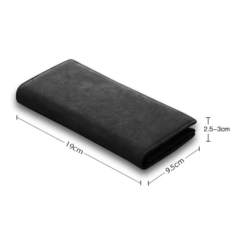YMW ALCANTARA Wallet Women & Man Long Fold Phone Card Holder Bag Luxury Artificial Leather Genuine Leather Cards Package