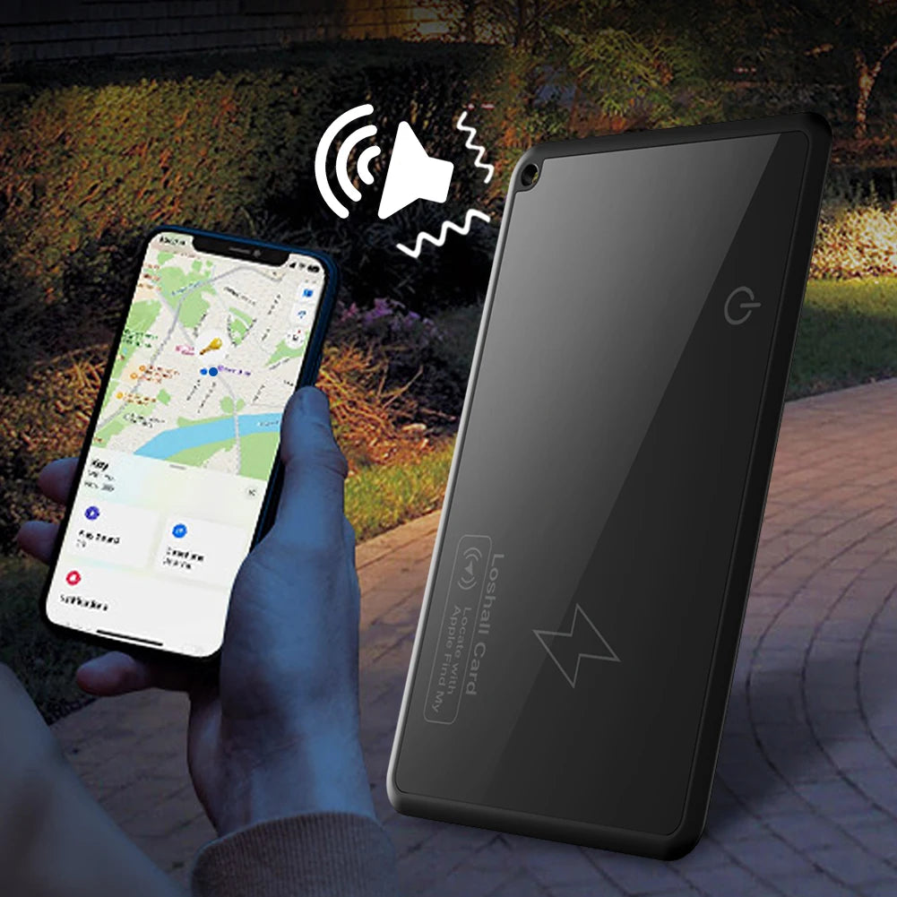 Wireless Charging Wallet Tracker Card Bluetooth-Compatible Smart Tracking Wallet Card Work with Find My App Wallet