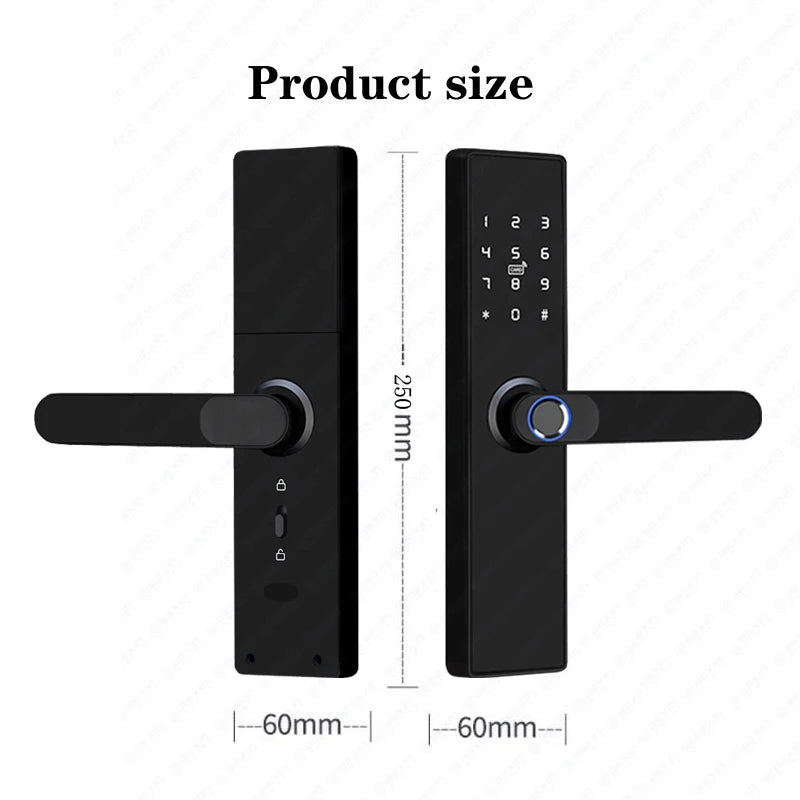 Wholesale New Product Promotion Price Tuya Wifi Home Biometric Bingerprint / Password / Key / Electronic Smart Door Lock